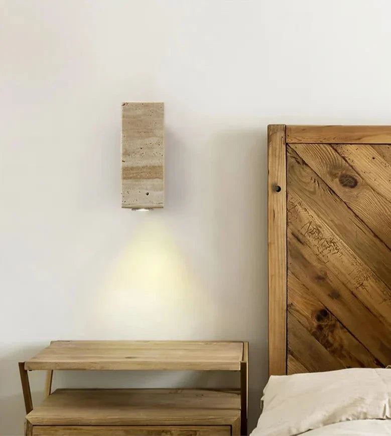 Modern Natural LED Wall Lamp made of Travertine