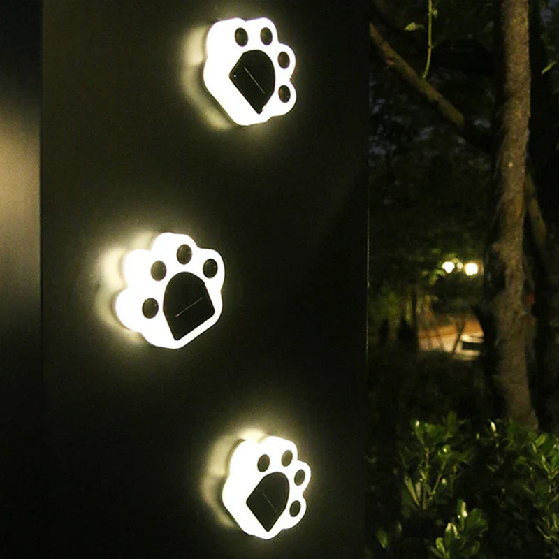 Solar LED Paw Lights for Garden and Path - Cute Solar Decorative Lights for Path Lighting, Ideal for Pet Lovers and Outdoor Decor