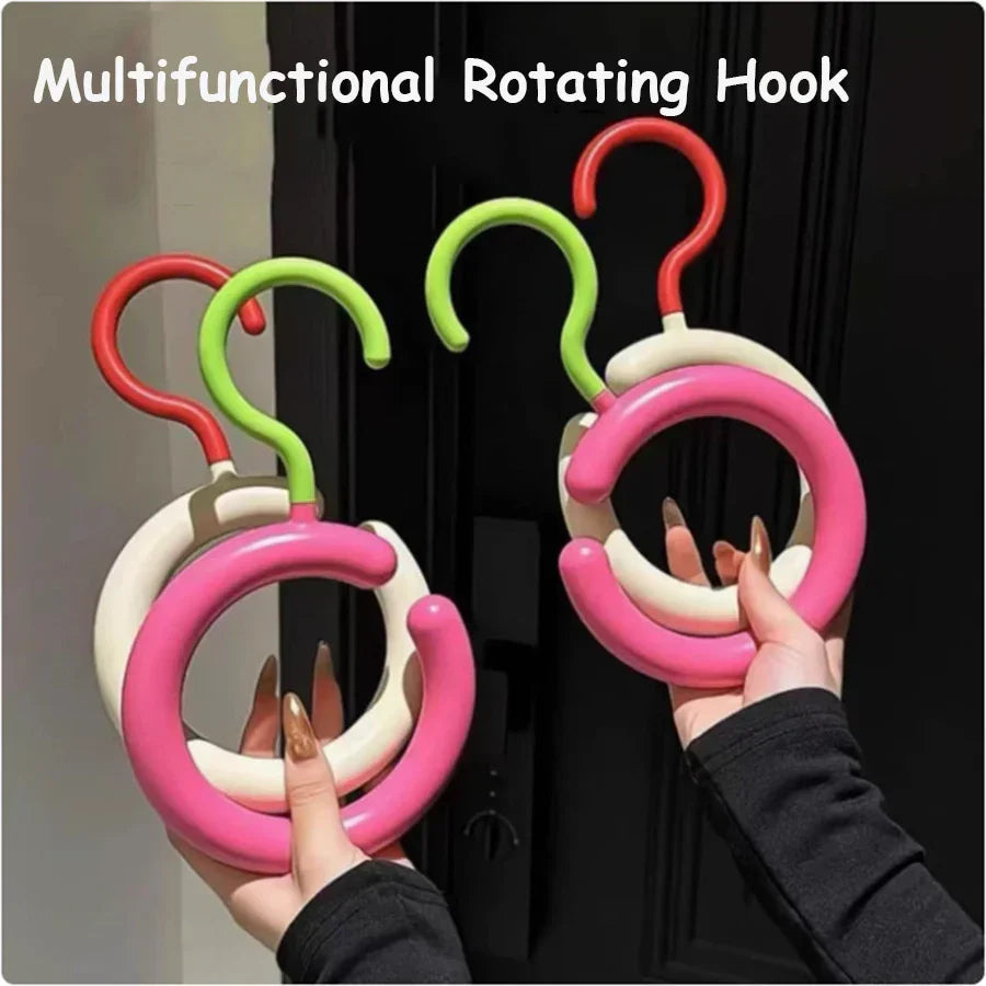 2pcs Rotating Multi-Hook Closet Organizer Hanger