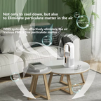 Portable USB Electric Bladeless Cooling Fan, Mini Desktop Air Conditioner