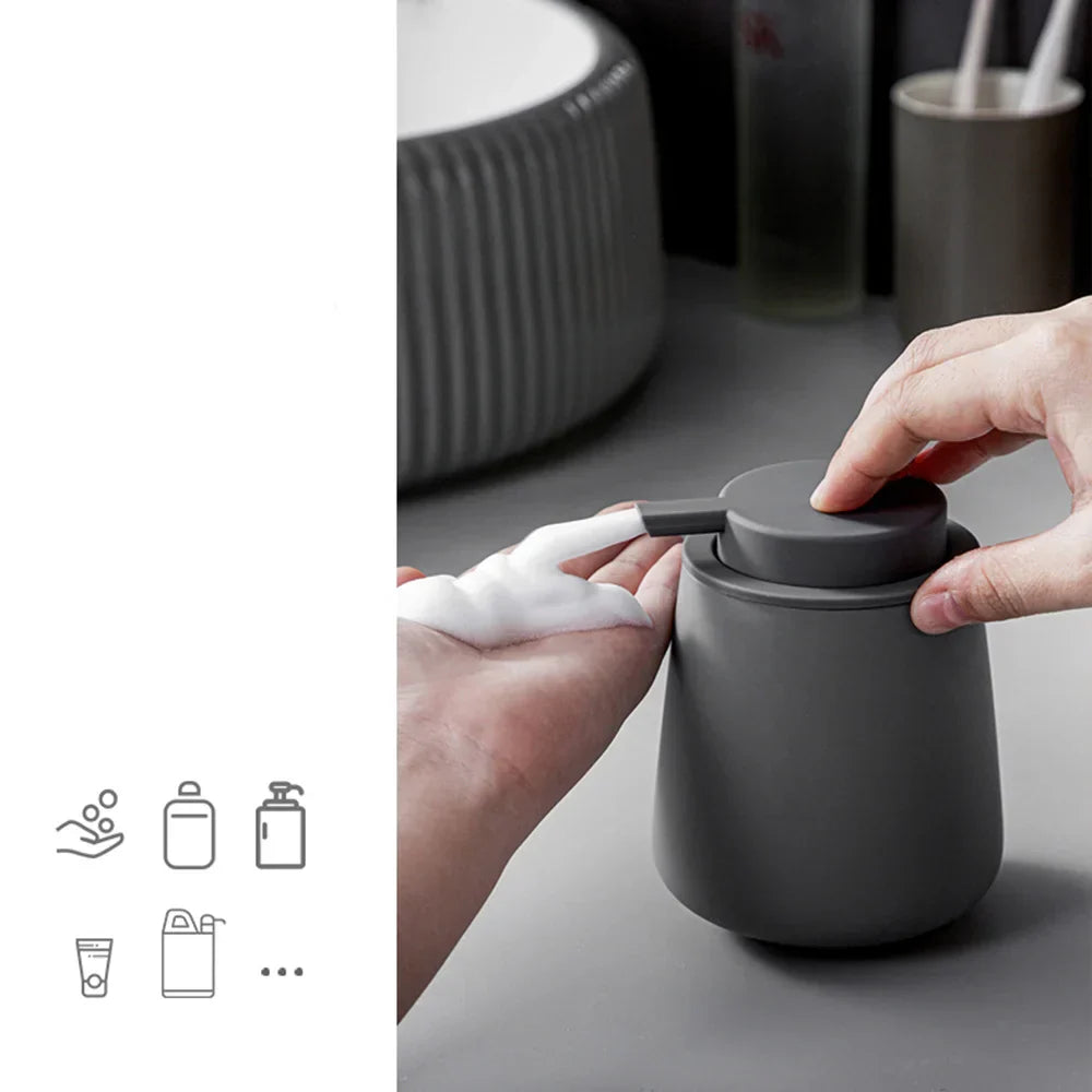 CeramiLux 300 ml Luxury Soap Dispenser made of Ceramic – for Soap, Shampoo, Conditioner or Lotion