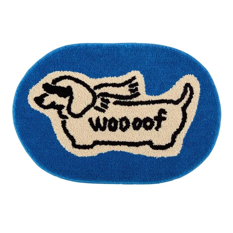 Tufted Dachshund Bathroom Mat