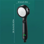LED Showerhead with Digital Temperature Display | High Pressure & Water Saving