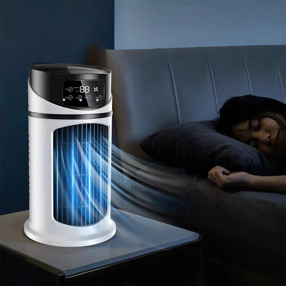 Portable Air Cooler Fan with Humidifier & Dust Filter – USB Powered Mini AC for Home & Office