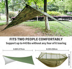 Trek Viva Camping Hammock | Integrated Mosquito Net & Rain Cover | Ultralight & Tear Resistant | 3-in-1 Outdoor Solution