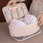Travella Laundry Organizer | 2 Compartments & Compact | For Underwear & Socks | Light & Sturdy