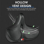 Wide Ergonomic Bike Saddle – Comfortable Saddle with Shock Absorption for City and Mountain Bikes