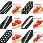 PrepVario Vegetable Cutter Set | 9-piece with Box & Finger Guard | Stainless Steel & BPA-free | In Red