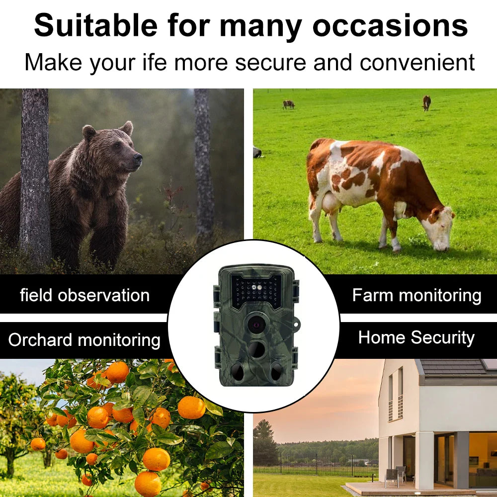 Hunting trail camera 36MP 1080P with night vision