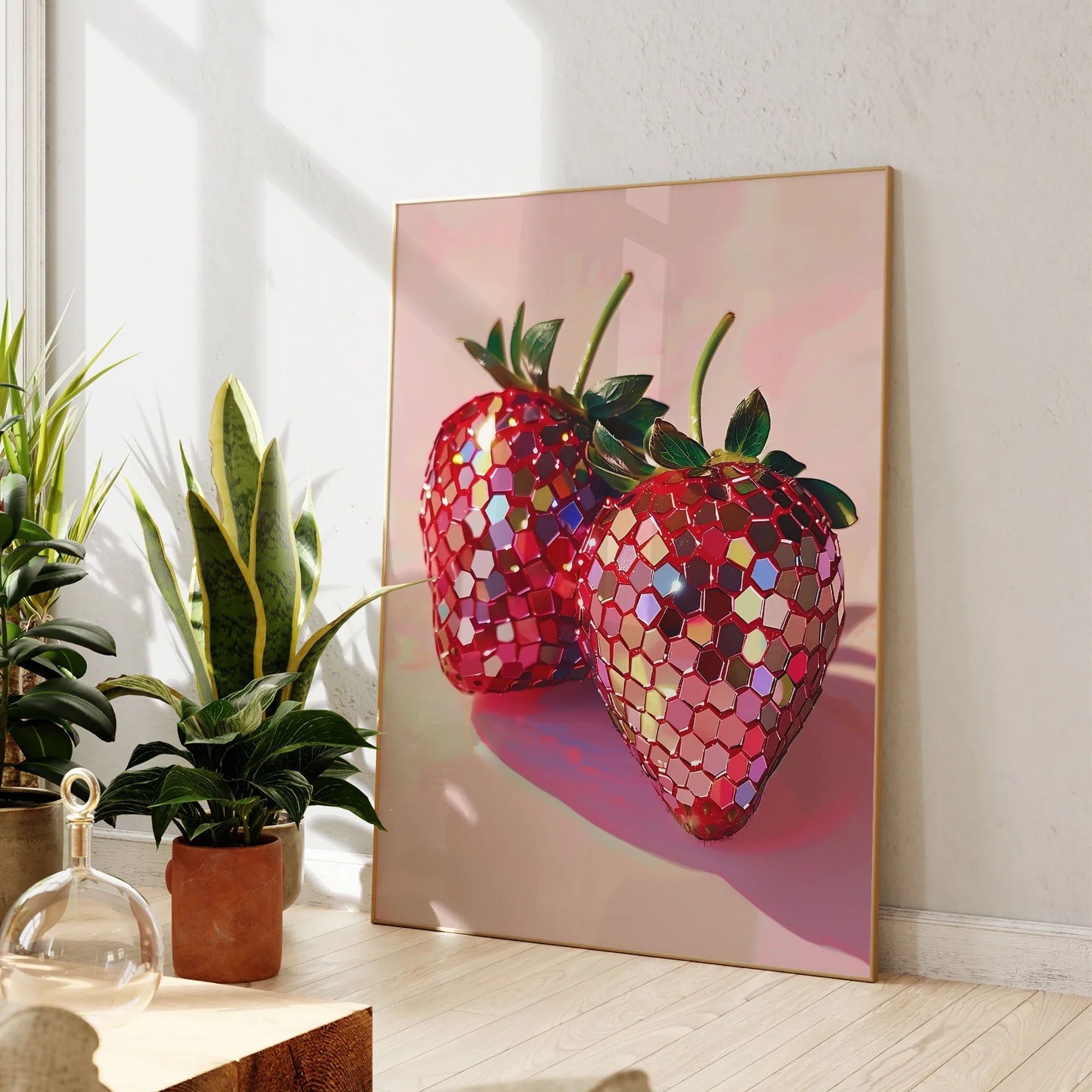 Disco Strawberry Wall Art