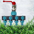 AquaSplit 4-Way Distributor | For ½", ¾", 1" Threads | Robust Design | Green-Black