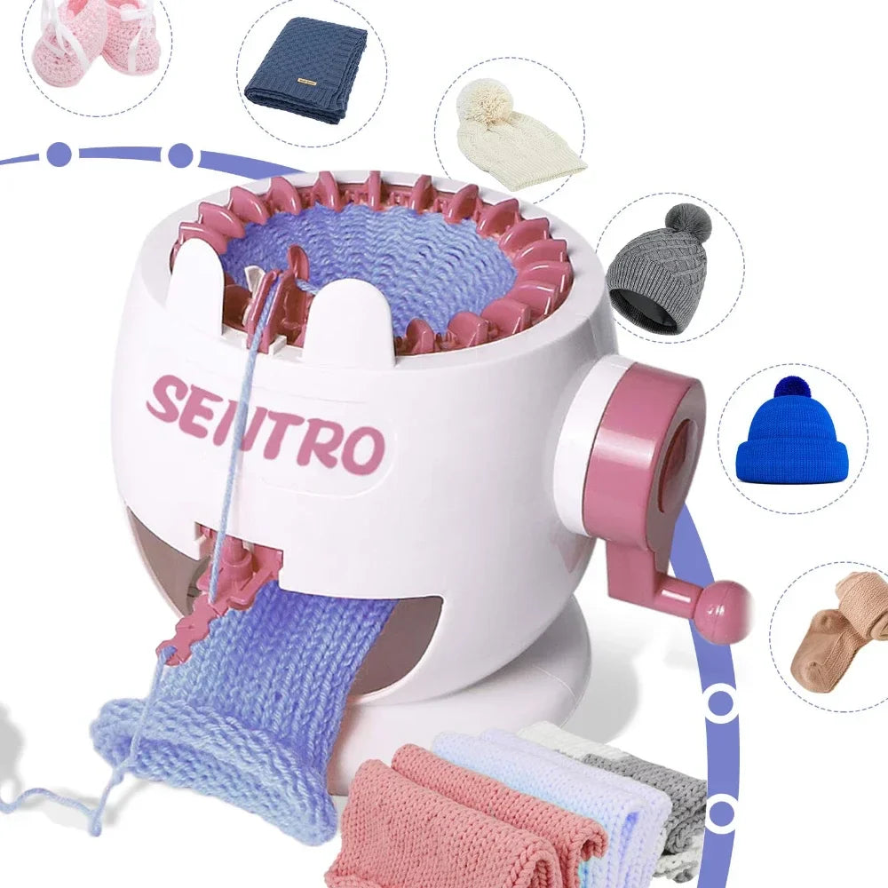 Strickolino Knitting Machine | 22 Needles | Automatic Circular Knitting Set for Beginners & Adults | Fast Knitter with Accessories