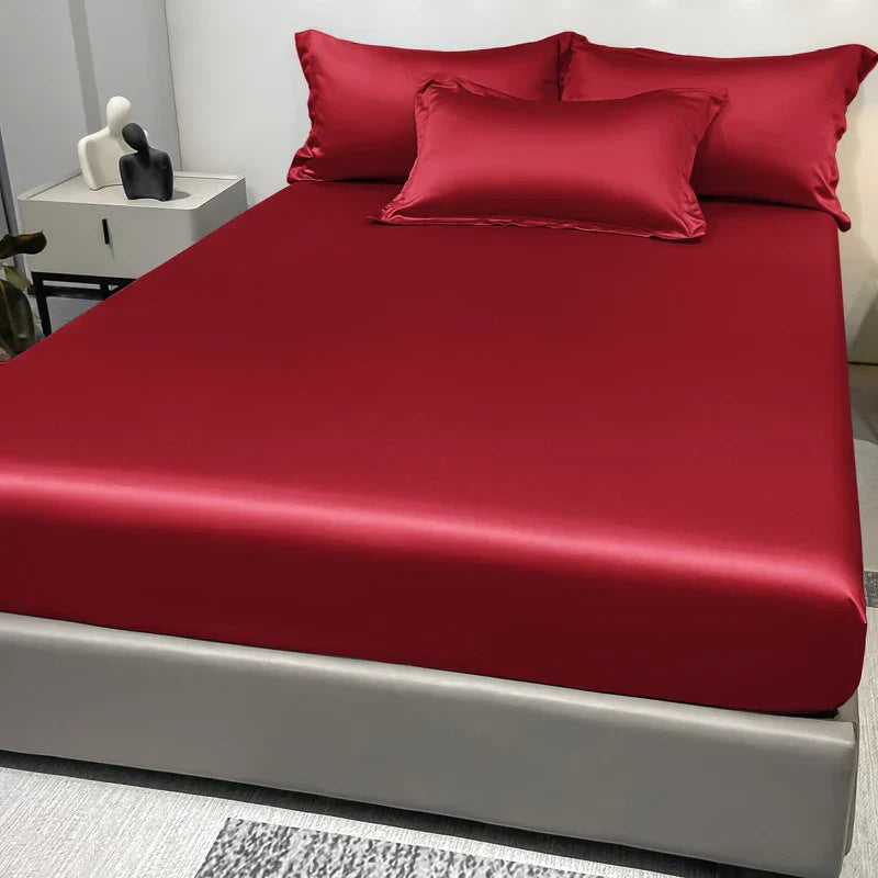 SatinDreams Luxury Fitted Sheet | Silky Satin Bed Sheet | Breathable & Cooling | Wrinkle-Free | Easy Care