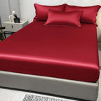 SatinDreams Luxury Fitted Sheet | Silky Satin Bed Sheet | Breathable & Cooling | Wrinkle-Free | Easy Care