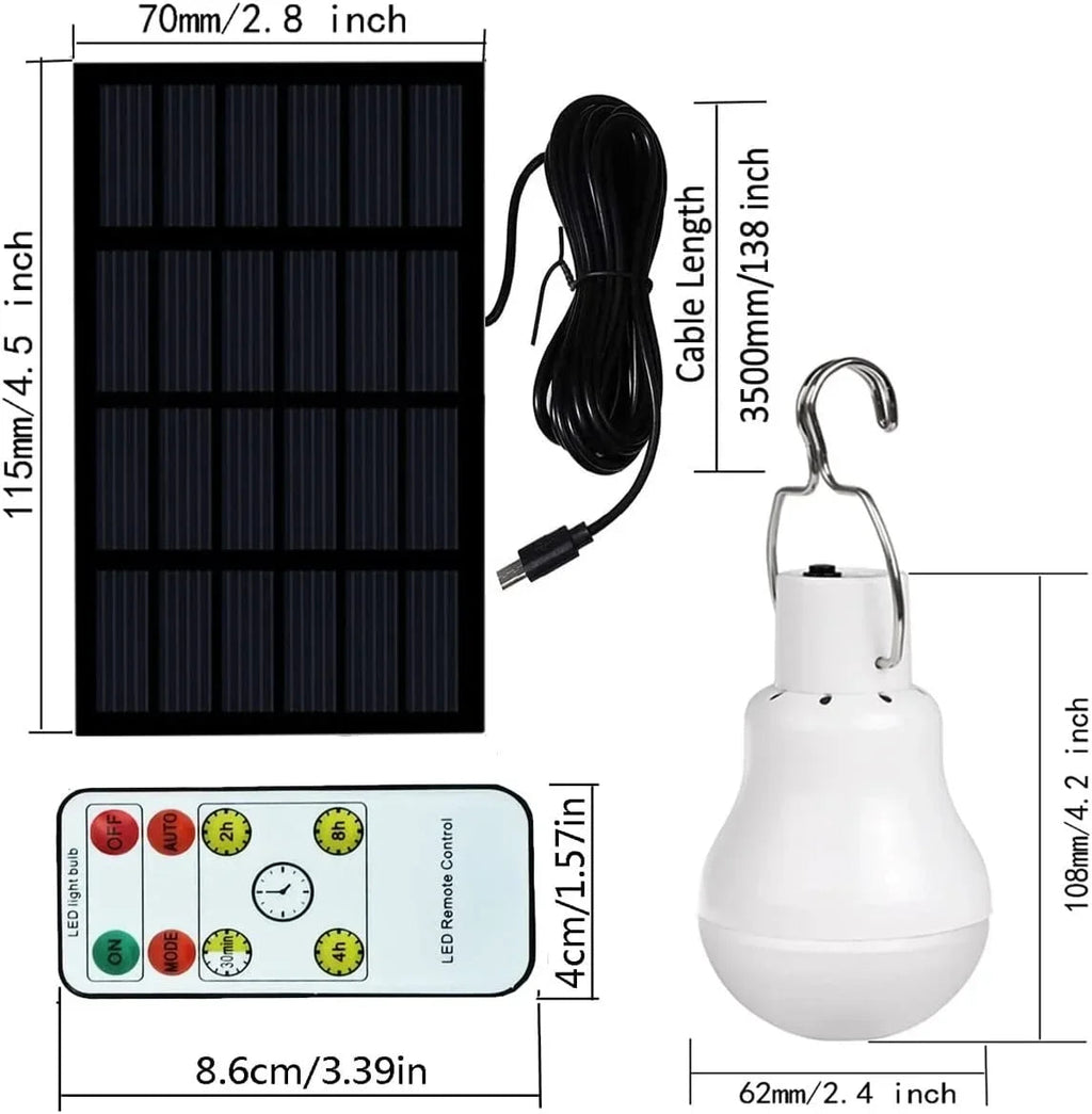 Solar-LED lamp LumiCamp Pro | Rechargeable via USB & Solar | Waterproof IP55 | Portable emergency lighting solution with dimming function
