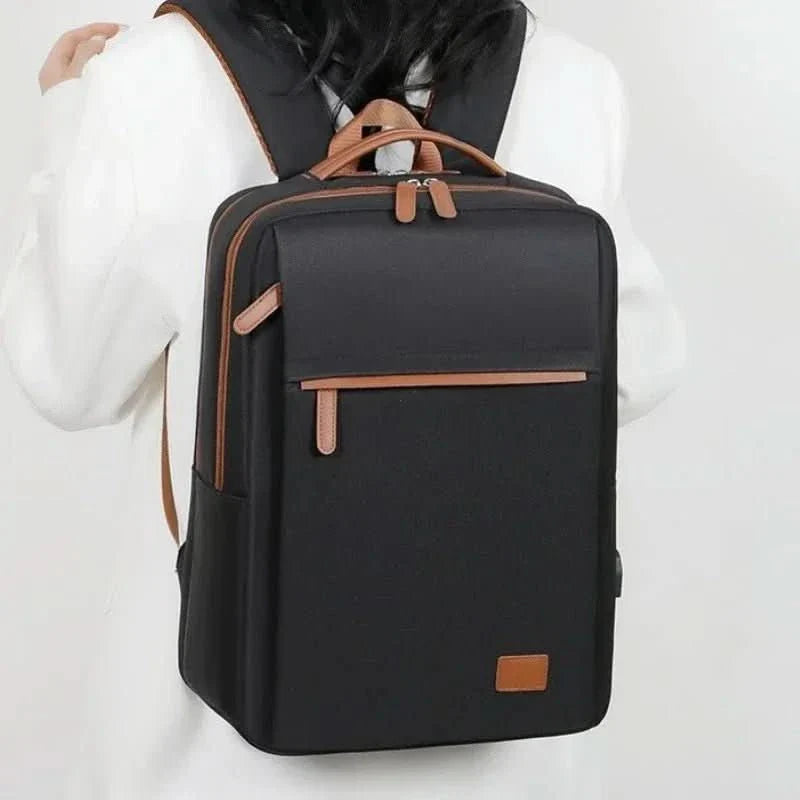 Travel backpack with laptop compartment and USB port for everyday & business trips