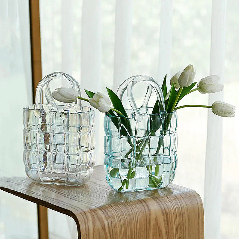 Glass Bag Vase