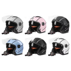 Retro 3/4 Open-Face Motorcycle Helmet with Dual Anti-Fog Visor for 56–62 cm Heads