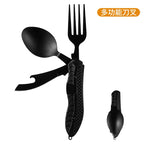 TrailTool 3-in-1 Cutlery | Foldable & Durable | Stainless Steel with Handle | For Camping & Outdoor