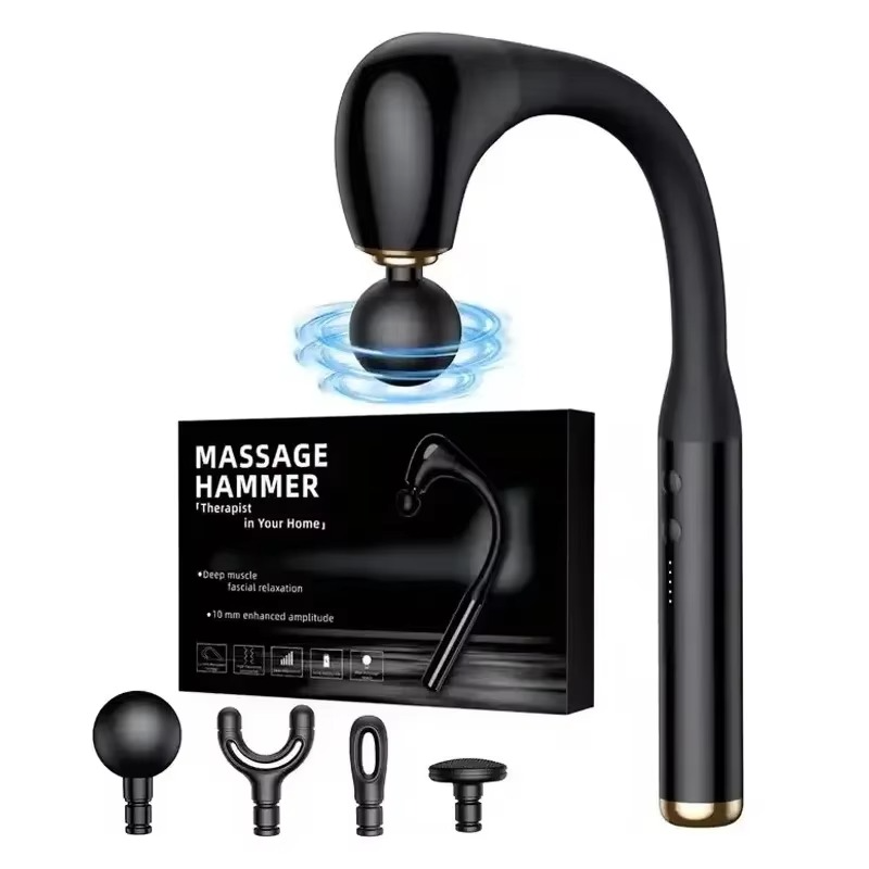 2025 Curved Smart Electric Massage Gun - Handheld Deep Tissue Massager