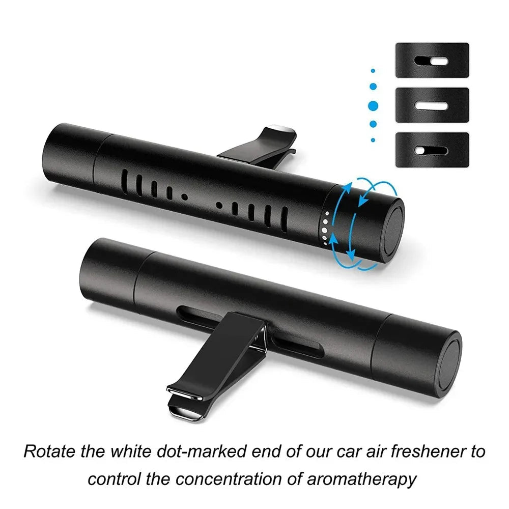 Brisano Car Fragrance Clip | Natural & Refillable | Metal Housing & Fragrance Control | For Air Vents