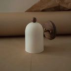 Walnut Wall Lamp in Wabi-Sabi Style for Cozy Interior