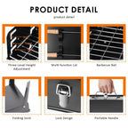 Folding Steel Grill for Mobile BBQ & Spontaneous Grilling Fun
