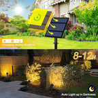 Solar Garden Spotlight LumiGlow DuoColor | 3000K/6000K Warm & Cool White | IP65 Waterproof | Automatic Dusk Sensor