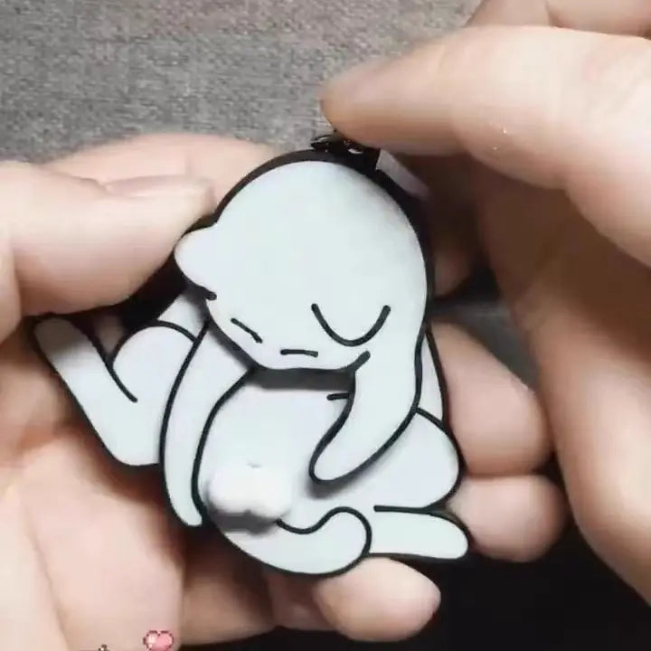 Playful Cat Quirky Keychain