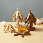 Noble tree coasters in wood look