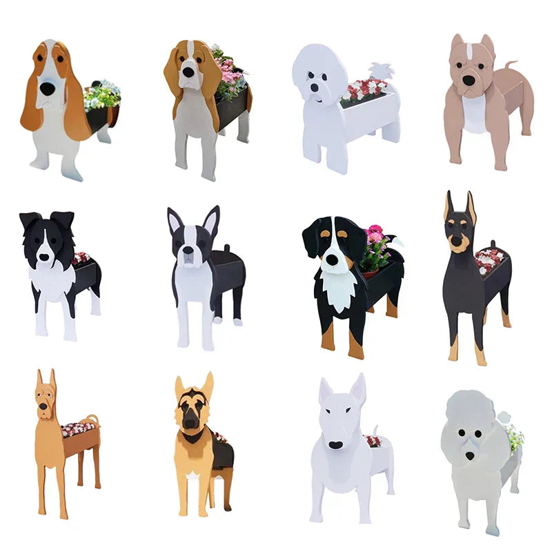 Flower Pot - Pawsome - Dog Plant Container - Various Breeds