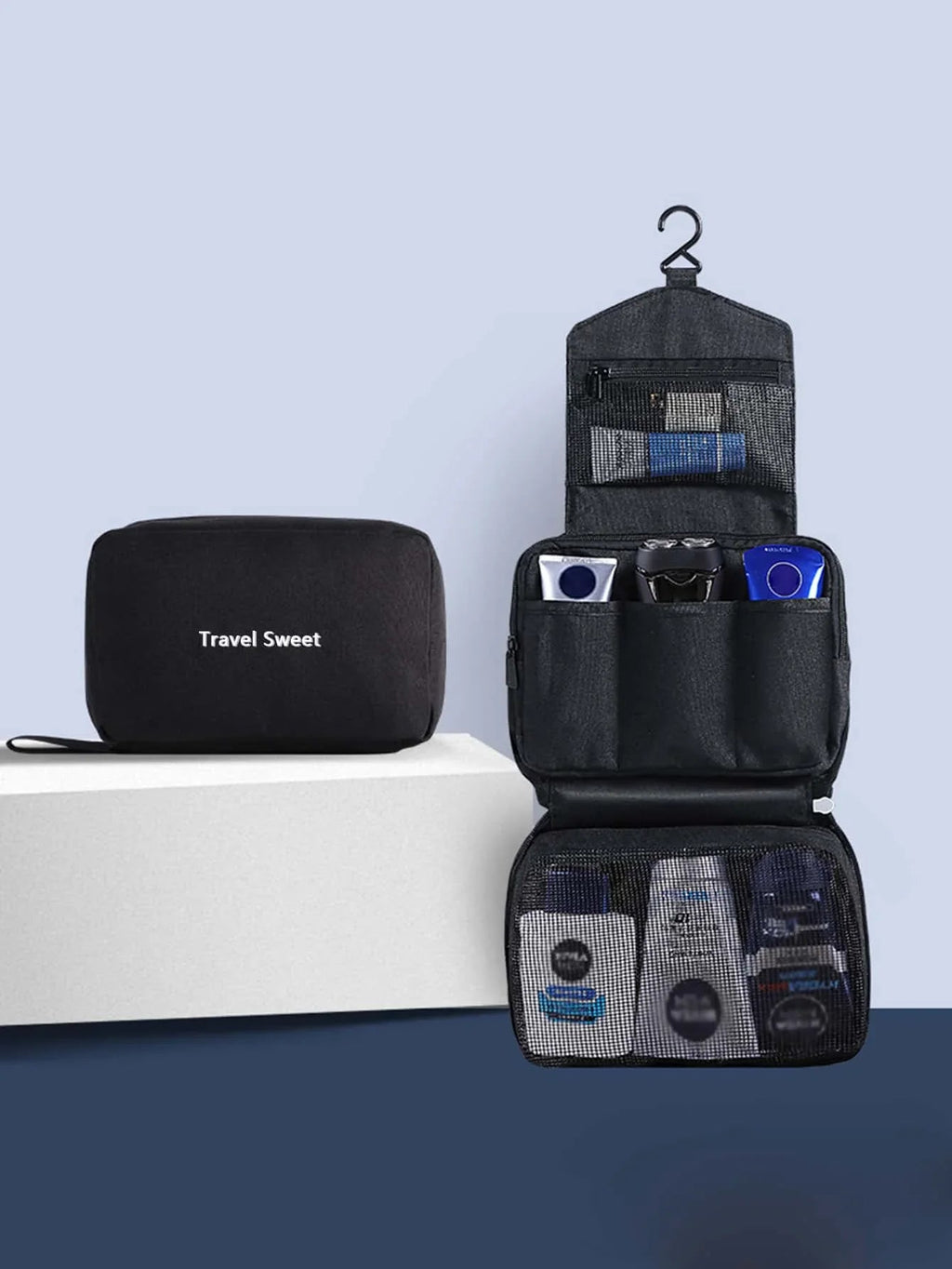 Foldable Travel Toiletry Bag DryNexa TravelCube | Multilayer Design with Wet-Dry Separation | Space-Saving & Waterproof