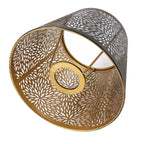 Metal lampshade with gold pattern