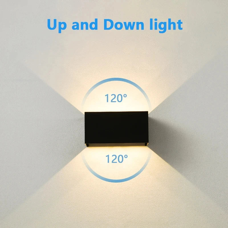 SensoLux LED Wall Light | LED Outdoor Wall Light 24W | With Motion Sensor | IP65 Waterproof | Adjustable Spotlight in Black/White