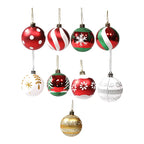 Elegant Snowflake Christmas Baubles Set – High-quality Christmas ornaments in red, white and gold, perfect for festive tree decoration at Christmas