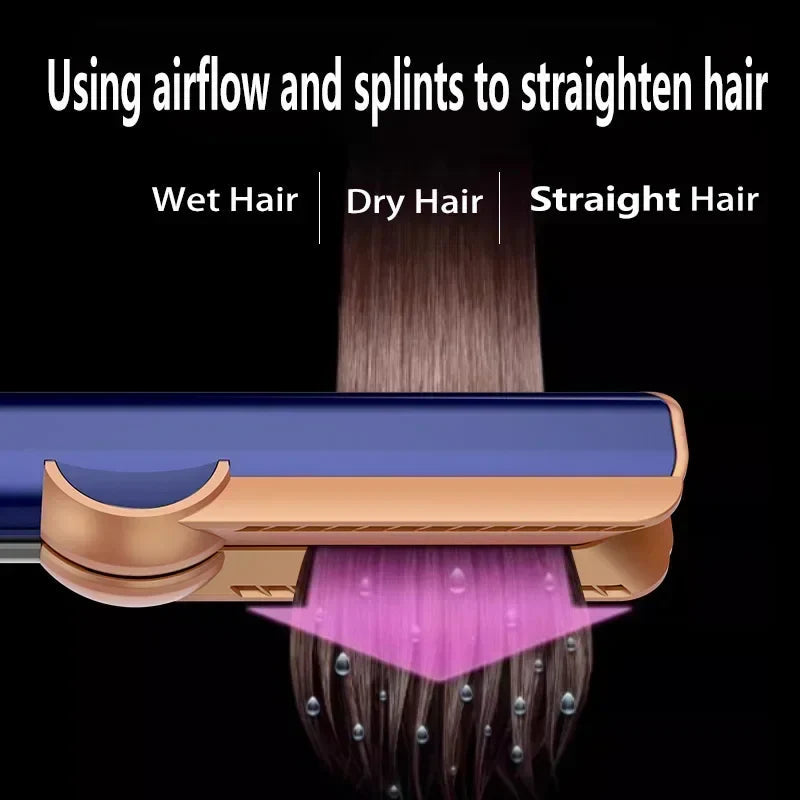 2-in-1 Hair Straightener & Dryer | Negative Ion Technology | Long-Lasting Styling