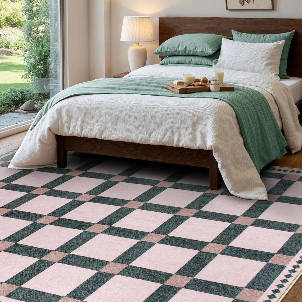 Plaid Fluffy Rug