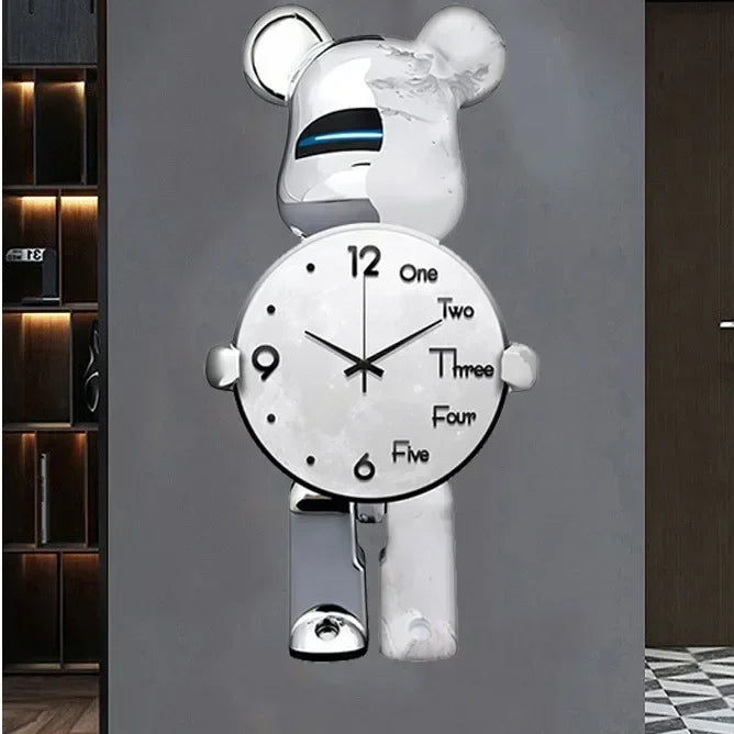 Glowing Star Bear LED Wall Clock