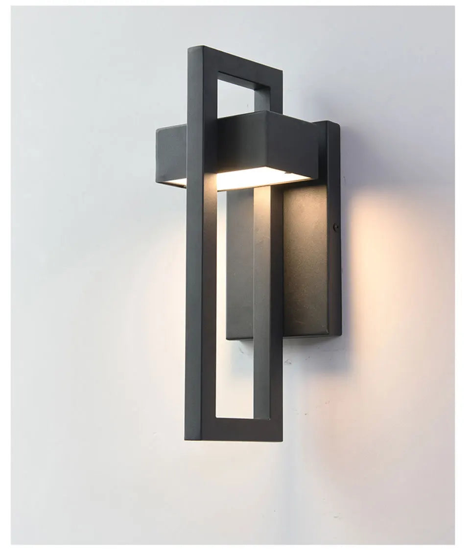 LED Outdoor Wall Light | Waterproof & Vintage Design | 10W | Black Aluminium