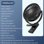 AerisClip Battery Fan | 360° Rotation | 10000mAh | With Clip & USB-C