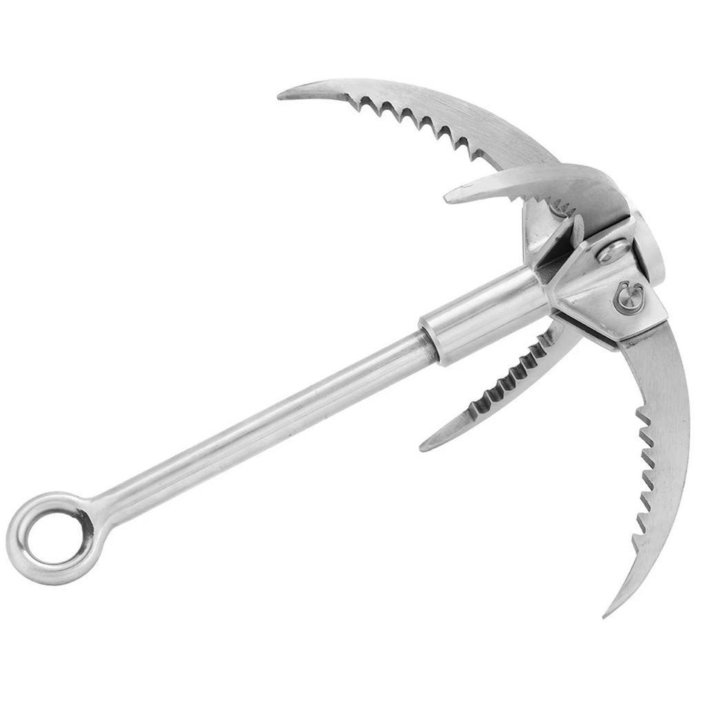 Stainless Steel Compact Folding Grappling Hook & Climbing Claw