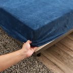 Fitted Sheet Velura | Stretch Velvet | Soft & Warm | Mattress Protector for Winter