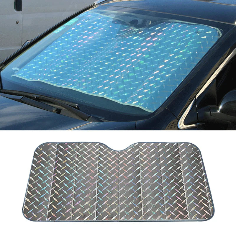 SOLVEX Auto Sunshade | UV Protection & Heat Protection for Front and Rear Windows | Reflective Aluminum Foil | Universally Compatible