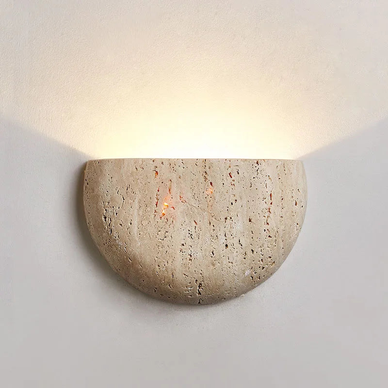 Wabi-Sabi Stone Retro Wall Lamp Living Room Hallway Bedroom