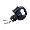 Retractable Dual Dog Leash with 360° Swivel and LED Safety Light for Walking Two Dogs