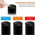 Stainless steel thermos with digital display