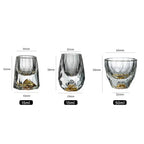Crystal Glass Whiskey Glasses Bar Liqueur Sphere Cups Sake and Shochu Double-Walled Thick Bottoms Small Capacity Tea Cups