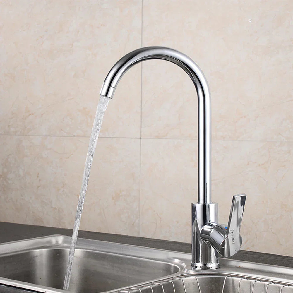 Chrome faucet with single lever mixer – High-quality faucet for sinks, easy to clean, durable and simple installation for modern kitchens