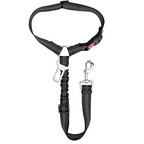 Adjustable Reflective 2-in-1 Dog Car Seatbelt Tether with Headrest Restraint