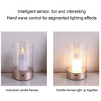 AuraFlame LED Candle | Gesture Control & Stepless Dimmable | USB Rechargeable | Warm Light 2400K | 8.5 × 8.5 × 13 cm